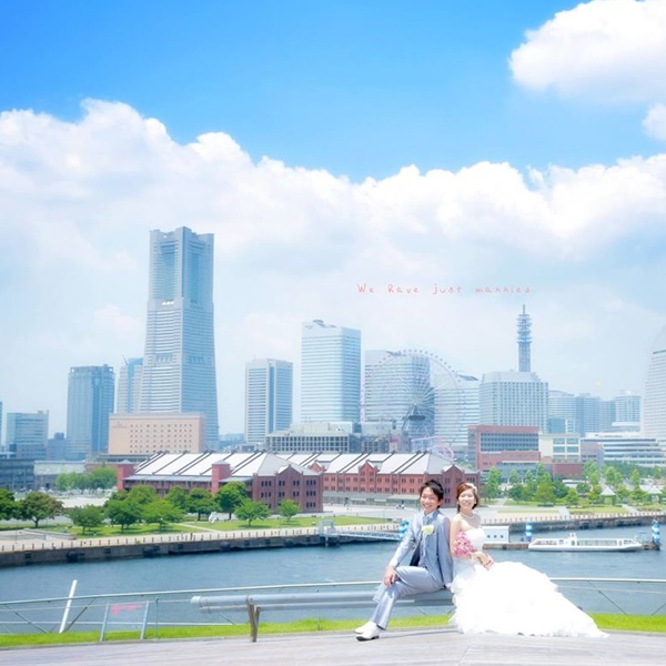 景色を活かした引きの構図