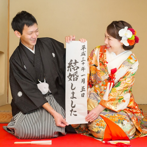 和装フォトウェディングおすすめ撮影小物-習字