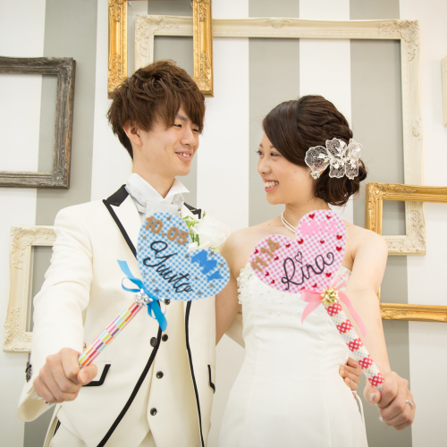 ふたりの名前やイニシャル